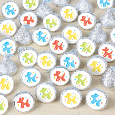 Balloon Animals - Happy Birthday Party Small Round Candy Stickers - Party Favor Labels - 324 Count