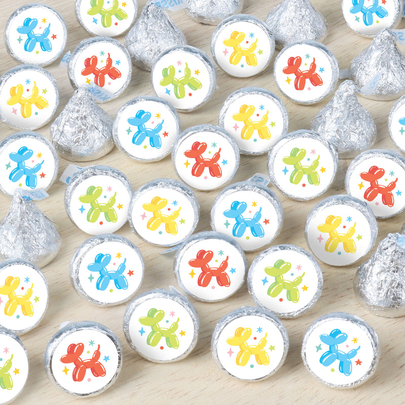 Balloon Animals - Happy Birthday Party Small Round Candy Stickers - Party Favor Labels - 324 Count