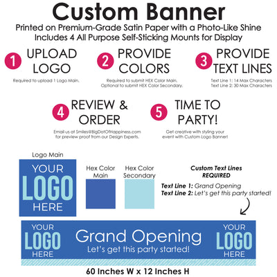 Custom Logo Banner - Personalized Branded Business Party Decorations