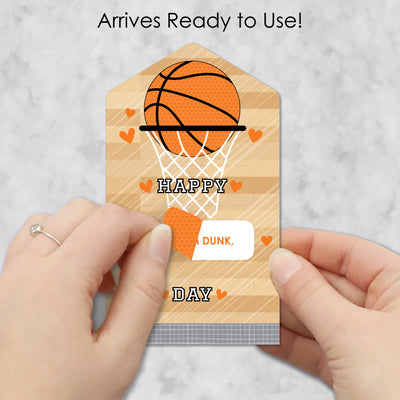 Nothin' But Net - Basketball - Cards for Kids - Happy Valentine’s Day Pull Tabs - Set of 12