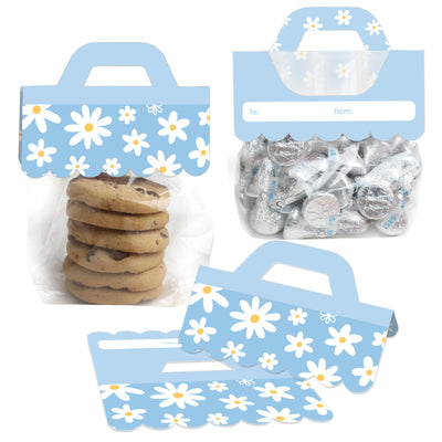 - DIY Floral Party Clear Goodie Favor Bag Labels - Candy Bags with Toppers - Set of 24