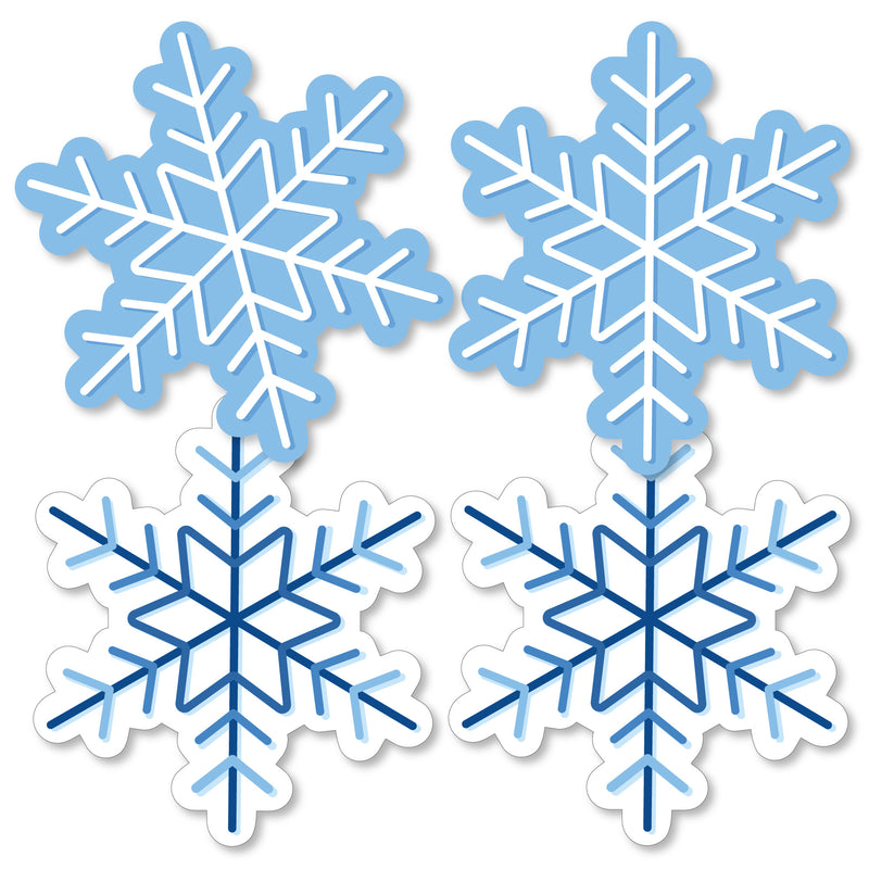 Blue Snowflakes - Decorations DIY Winter Holiday Party Essentials - Set of 20
