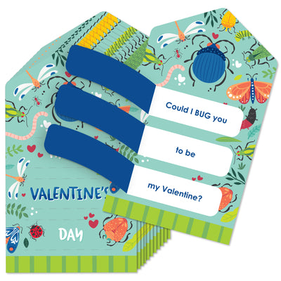 Buggin' Out - Bugs Cards for Kids - Happy Valentine’s Day Pull Tabs - Set of 12