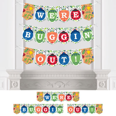 Buggin' Out - Bugs Birthday Party Bunting Banner - Party Decorations - We're Buggin' Out