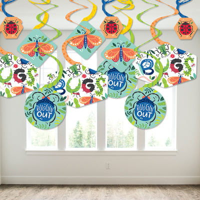 Buggin' Out - Bugs Birthday Party Hanging Decor - Party Decoration Swirls - Set of 40