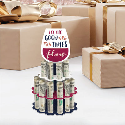 But First, Wine - DIY Wine Tasting Party Money Holder Gift - Cash Cake
