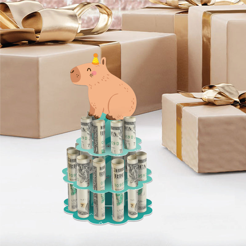 Capy Birthday - DIY Capybara Party Money Holder Gift - Cash Cake