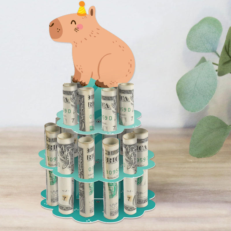 Capy Birthday - DIY Capybara Party Money Holder Gift - Cash Cake
