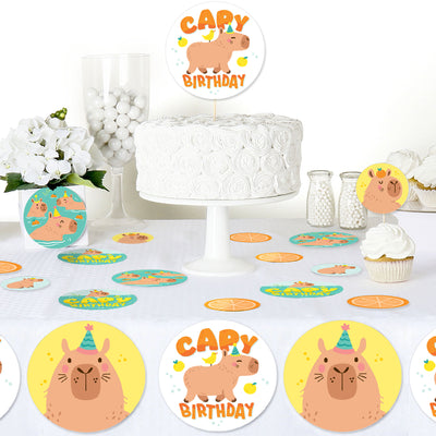 Capy Birthday - Capybara Party Giant Circle Confetti - Party Decorations - Large Confetti 27 Count