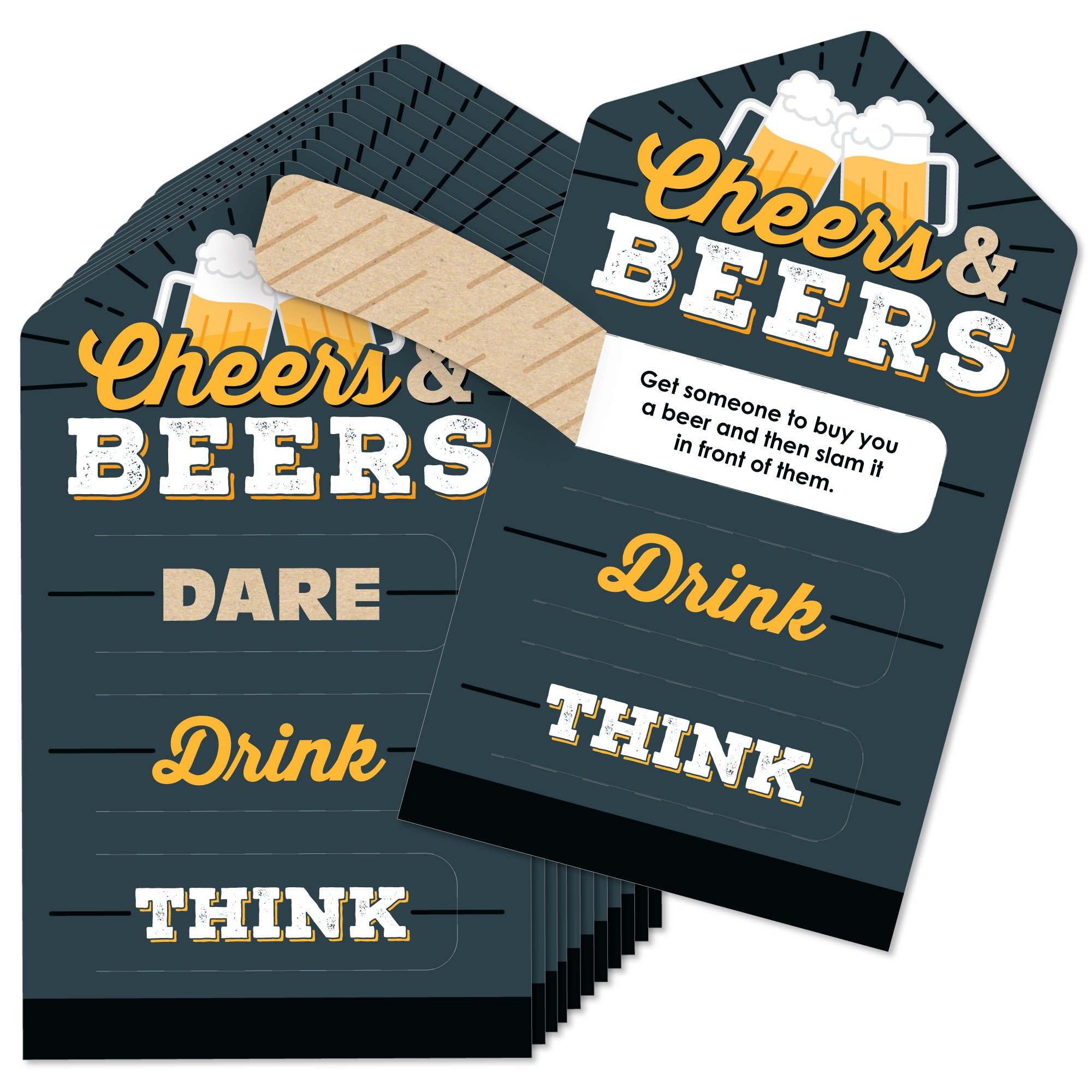 Cheers and Beers Happy Birthday Birthday Party Game Pickle Cards