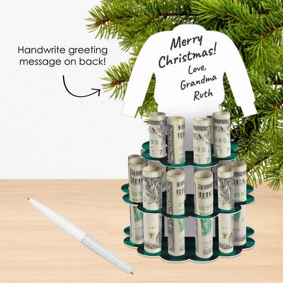 Christmas Pajamas - DIY Holiday Plaid PJ Party Money Holder Gift - Cash Cake