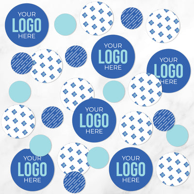 Custom Logo Confetti - Personalized Branded Business Party Decorations - 27 Count