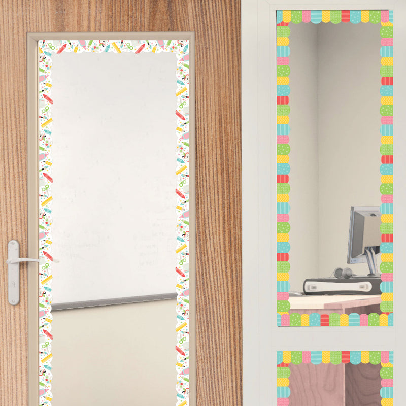 Cute and Colorful School - Scalloped Classroom Decor - Bulletin Board Borders - 51 Feet