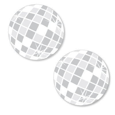 Disco Ball - DIY Shaped Groovy Hippie Party Cut-Outs - 24 Count