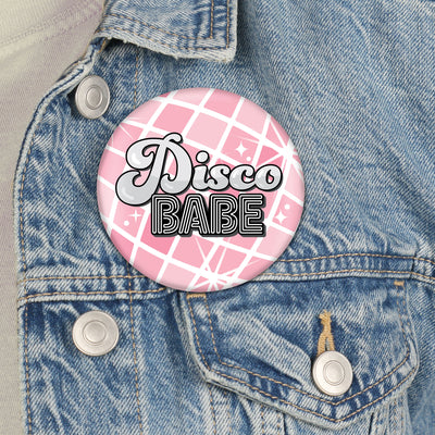 Disco Ball - 3 inch Groovy Hippie Bachelorette Party Badge - Pinback Buttons - Set of 8