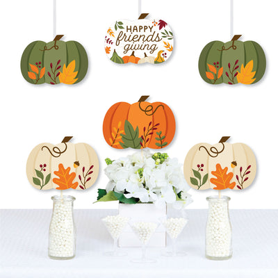 Fall Friends Thanksgiving - Pumpkin Decorations DIY Friendsgiving Party Essentials - Set of 20