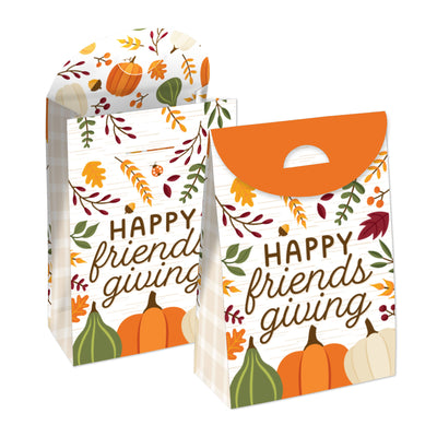 Fall Friends Thanksgiving - Friendsgiving Gift Favor Bags - Party Goodie Boxes - Set of 12