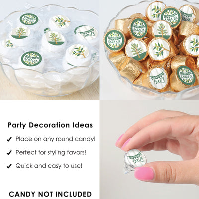Family Tree Reunion - Family Gathering Party Small Round Candy Stickers - Party Favor Labels - 324 Count