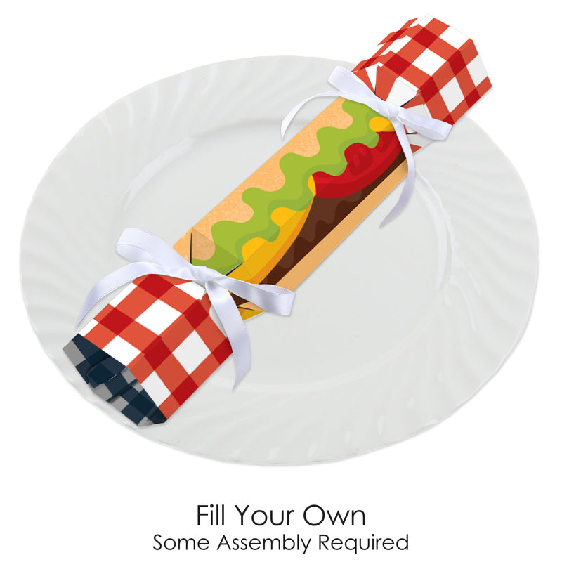 Fire Up the Grill - No Snap Summer BBQ Picnic Party Table Favors - DIY Cracker Boxes - Set of 12