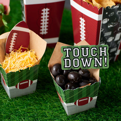 End Zone - Football - DIY Shaped Party Paper Cut-Outs - 24 ct
