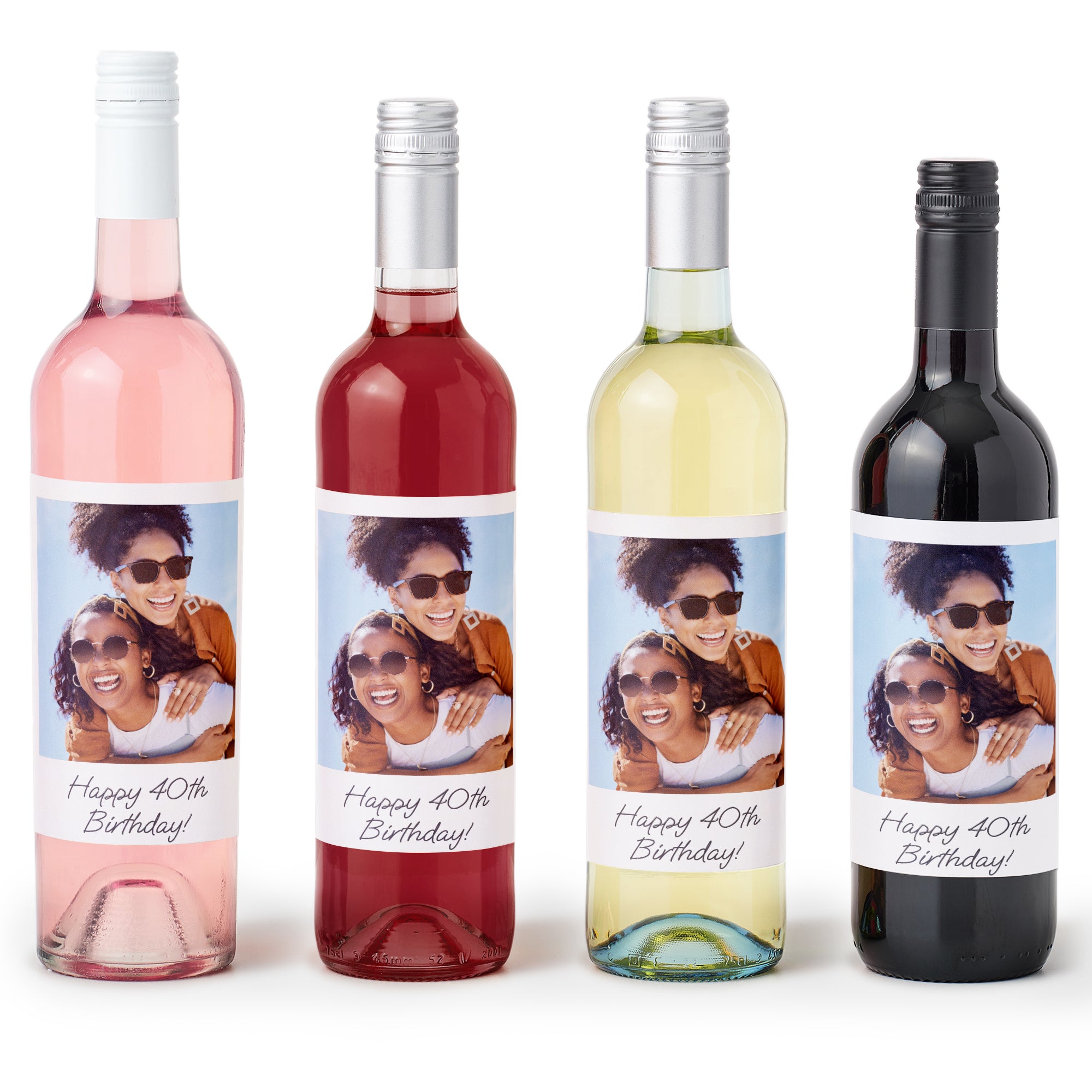 Custom Photo Wine Bottle Personalized Label Stickers Gift Keepsake - 4 ...