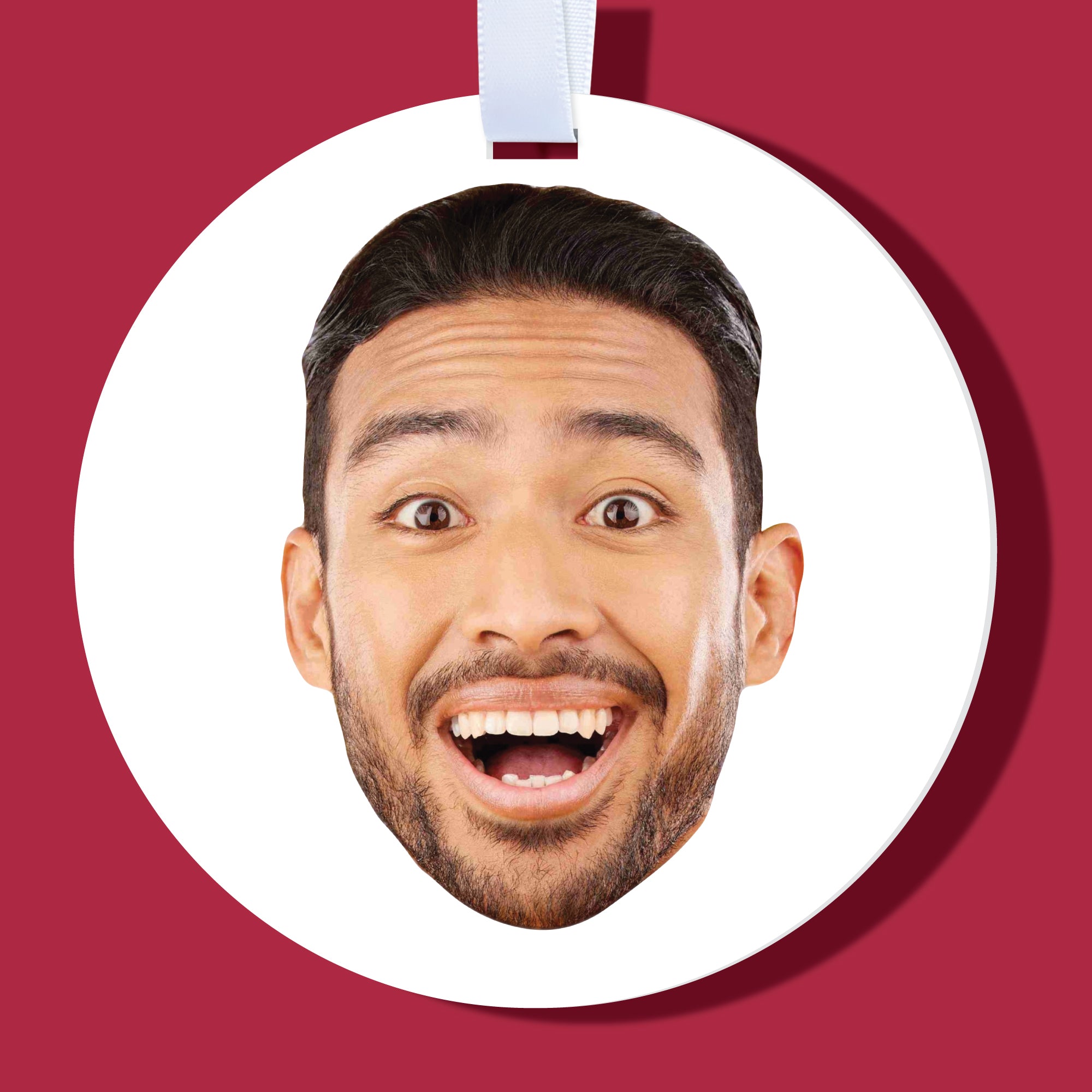 Custom Photo Face Ornament Set, Keepsake Gift or Funny Holiday