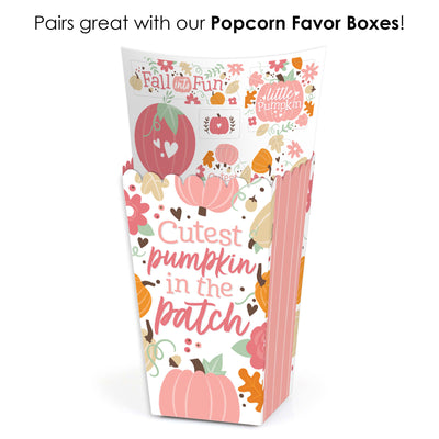 Girl Little Pumpkin - Fall Birthday or Baby Shower Party Favor Sticker Set - 12 Sheets - 120 Stickers