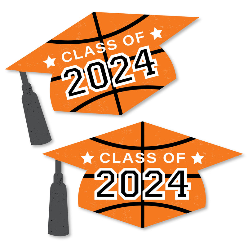 Grad Basketball - Grad Cap Decorations DIY 2024 Graduation Large Party Essentials - Set of 20