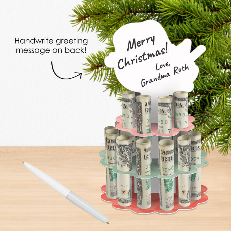 Groovy Christmas - DIY Pastel Holiday Party Money Holder Gift - Cash Cake