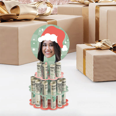 Custom Photo Groovy Christmas - DIY Funny Pastel Holiday Party Money Holder Gift - Fun Face Cash Cake