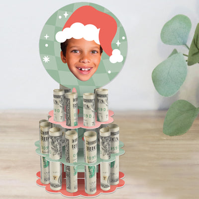 Custom Photo Groovy Christmas - DIY Funny Pastel Holiday Party Money Holder Gift - Fun Face Cash Cake