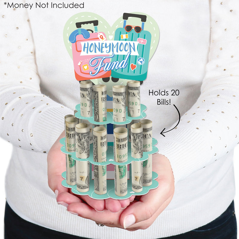 Honeymoon Fund - DIY Wedding or Engagement Party Money Holder Gift - Cash Cake