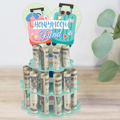 Honeymoon Fund - DIY Wedding or Engagement Party Money Holder Gift - Cash Cake