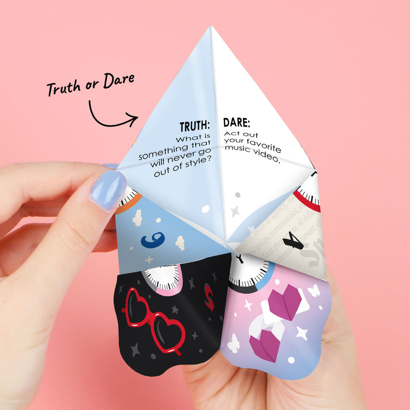 In My Party Era - Celebrity Concert Party Cootie Catcher Game - Truth or Dare Fortune Tellers - Set of 12