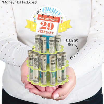 It's Finally Your Birthday - DIY Leap Year Birthday Party Money Holder Gift - Cash Cake