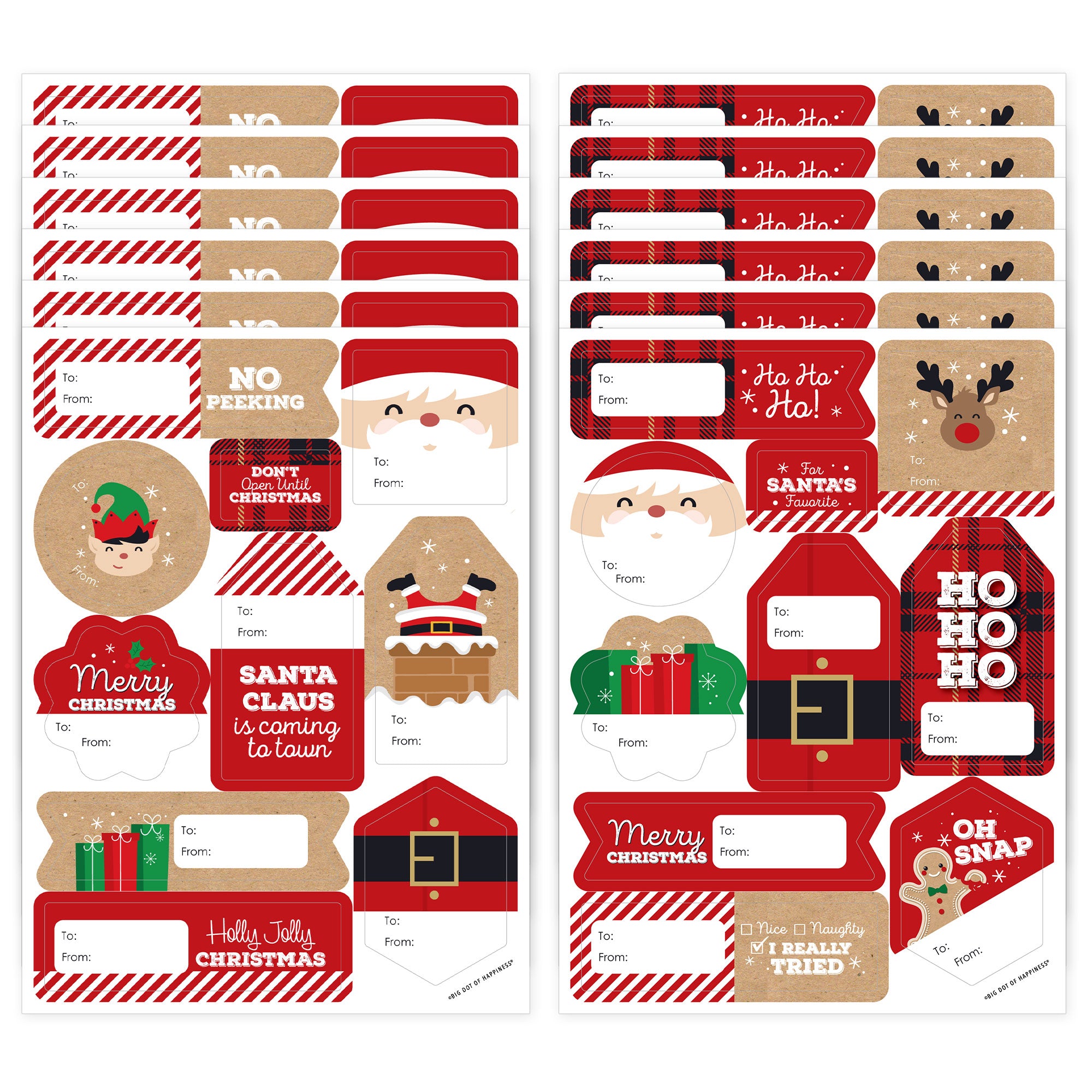 Christmas Wrapping Paper - Happy Santas - 23 x 72