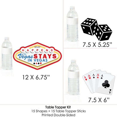 Las Vegas - Casino Party Centerpiece Sticks - Table Toppers - Set of 15
