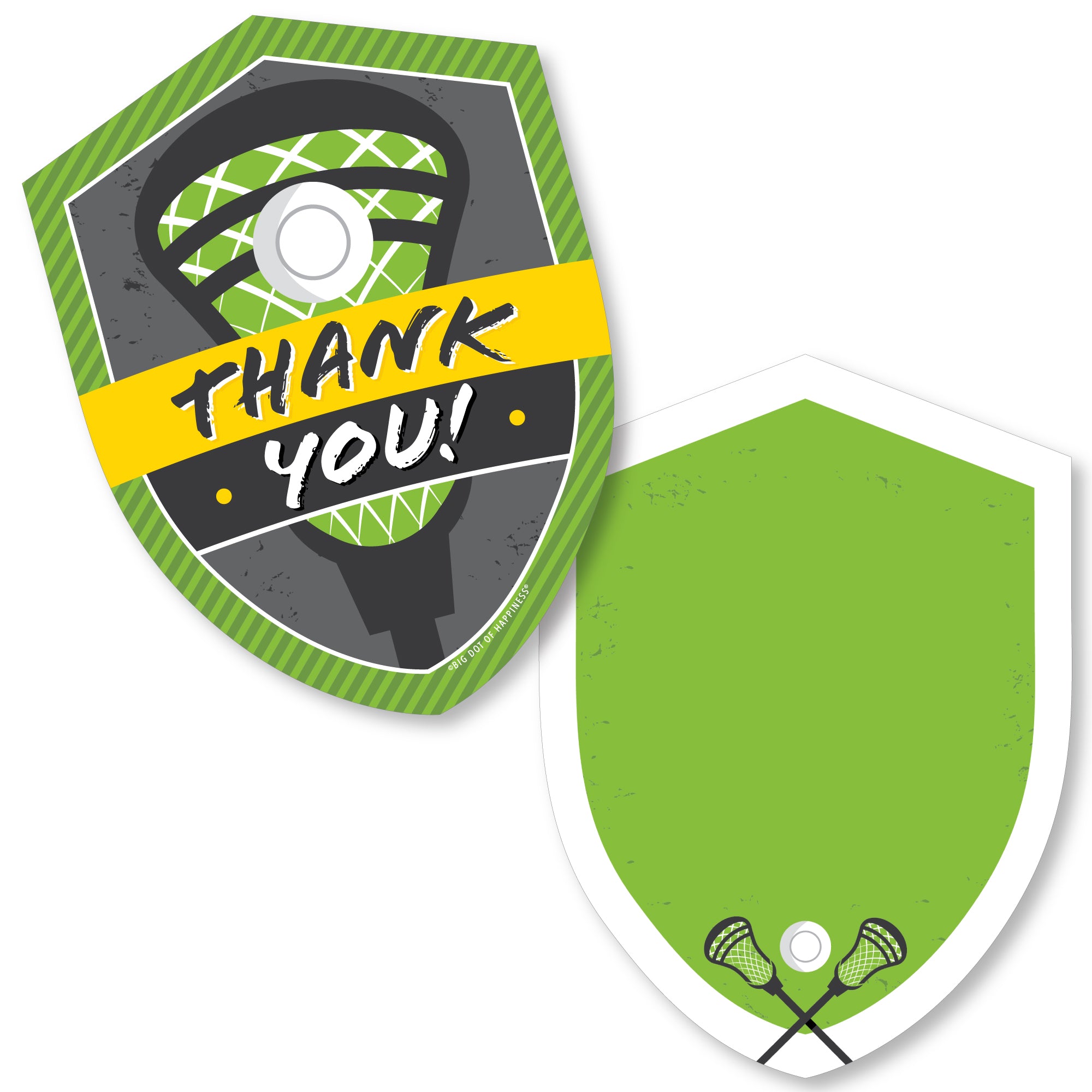 Lax to the Max - Lacrosse - Shaped Thank You Cards - Party Thank You ...