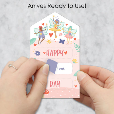 Let's Be Fairies - Fairy Garden Cards for Kids - Happy Valentine’s Day Pull Tabs - Set of 12