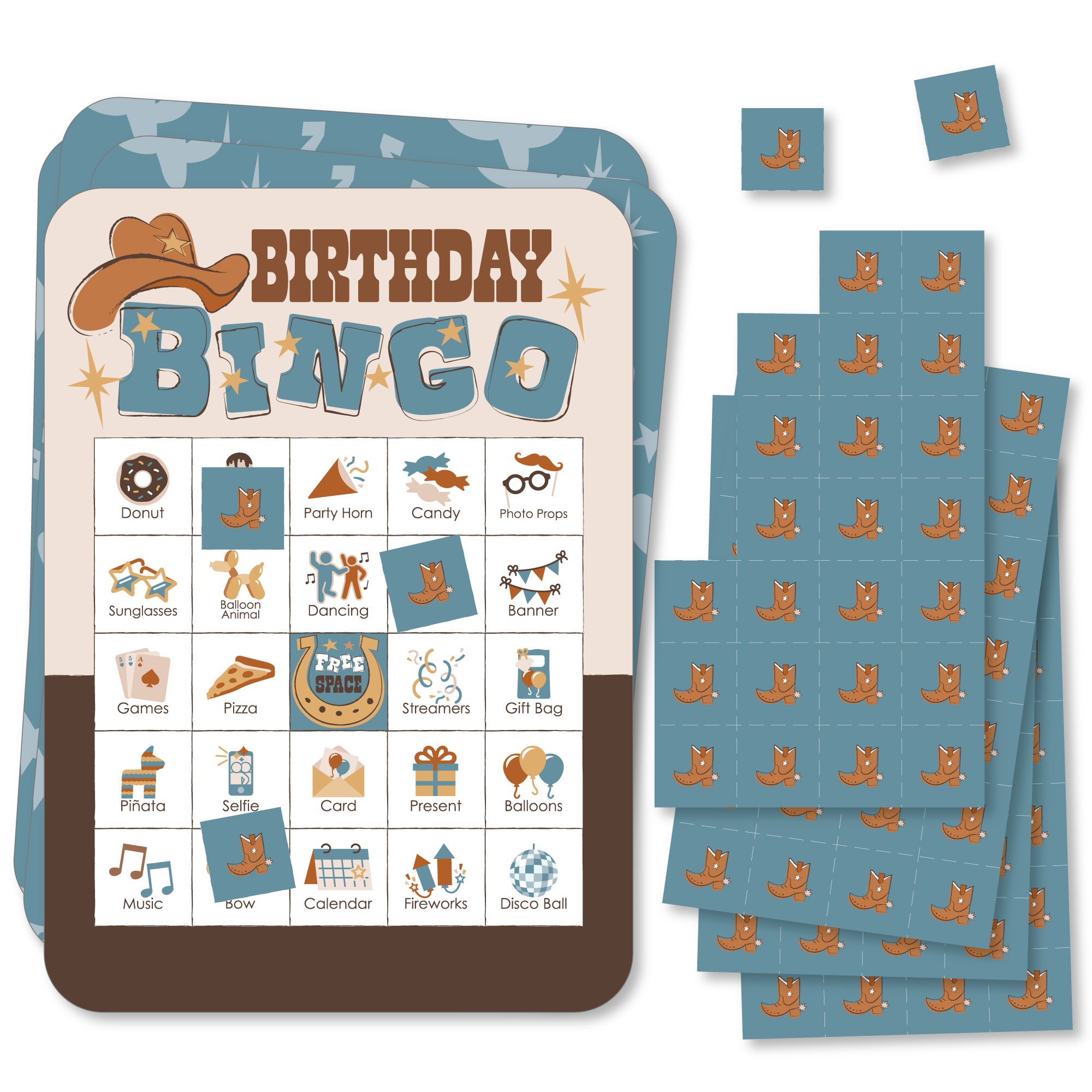 Cartelle da bingo da cowboy, gioco da festa del Far West stampabile per bambini, adolescenti e adulti, attività di compleanno a tema cowboy Cartelle da bingo da cowboy, gioco da festa del Far West stampabile per bambini, adolescenti e adulti, attività di compleanno a tema cowboy