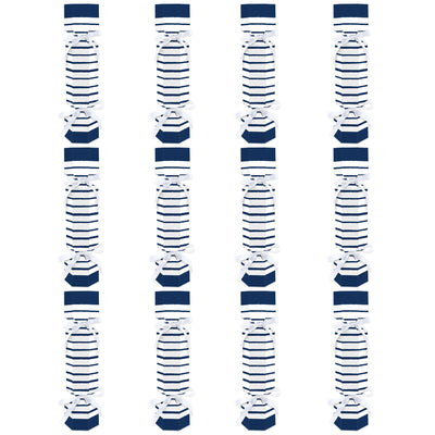 Navy Stripes - No Snap Simple Party Table Favors - DIY Cracker Boxes - Set of 12