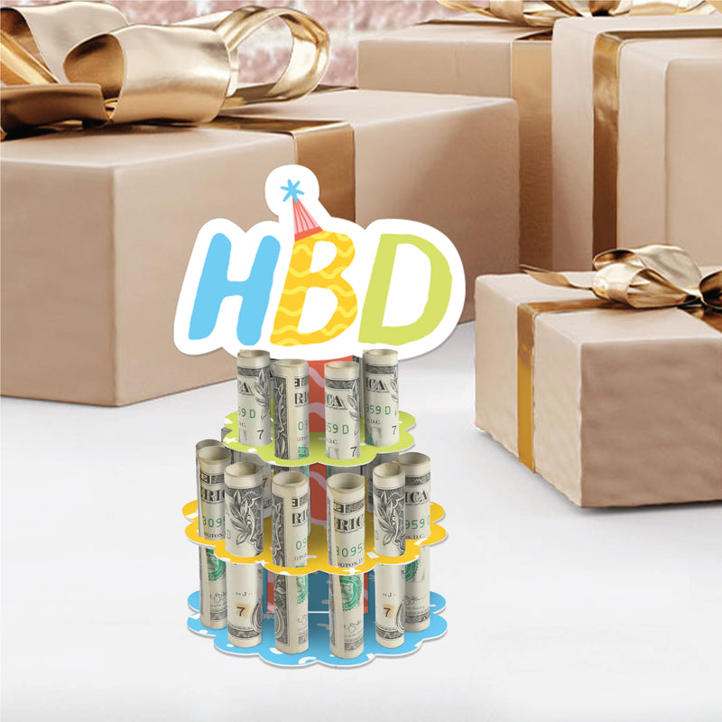 Party Time - DIY Happy Birthday Party Money Holder Gift - Cash Cake