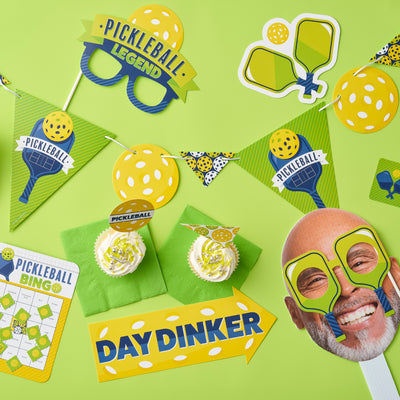 Funny Let’s Rally - Pickleball - Birthday or Retirement Party Photo Booth Props Kit - 10 Piece