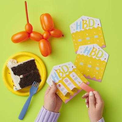 Party Time - Happy Birthday Party Game Pickle Cards - Pull Tabs 3-in-a-Row - Set of 12