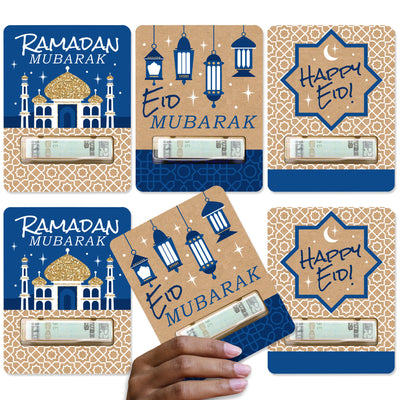 Ramadan - DIY Assorted Eid Mubarak Party Cash Holder Gift - Funny Money Cards - Set of 6