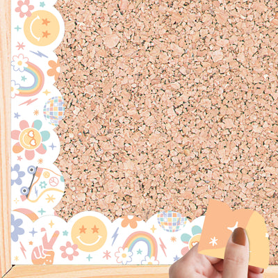 Retro Pastel - Scalloped Classroom Decor - Bulletin Board Borders - 51 Feet