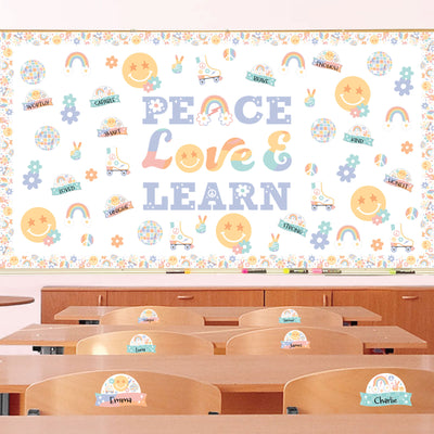 Retro Pastel - School Bulletin Board Set - Classroom Decoration Kit