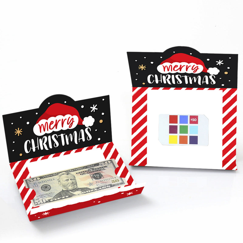 Secret Santa - Christmas Gift Exchange Party Money And Gift Card Holders - Set of 8