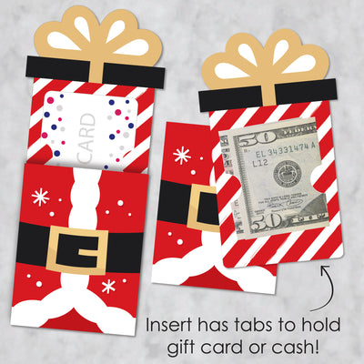 Secret Santa - Christmas Gift Exchange Party Money and Gift Card Sleeves - Nifty Gifty Card Holders - Set of 8