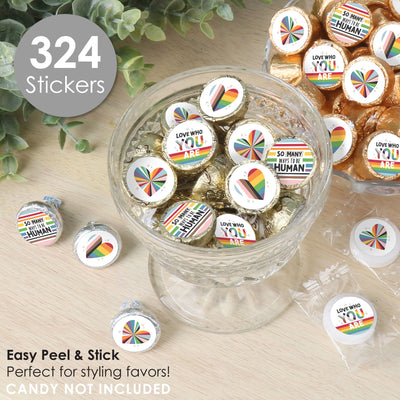 So Many Ways to Be Human - Pride Party Small Round Candy Stickers - Party Favor Labels - 324 Count